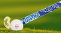Girls field hockey sport icon.