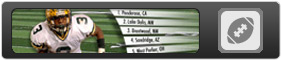 High School Football Rankings. Football player running the football.